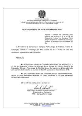 Resolução 55/2016