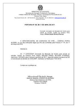 Portaria 100/2017