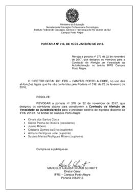 Portaria 018/2018